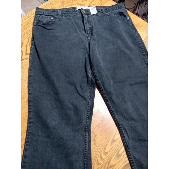 LEVI STRAUSS Jeans Womens 18 SHORT BLACK Faded MID RISE BOOTCUT  Preowned Denim - Picture 3 of 14